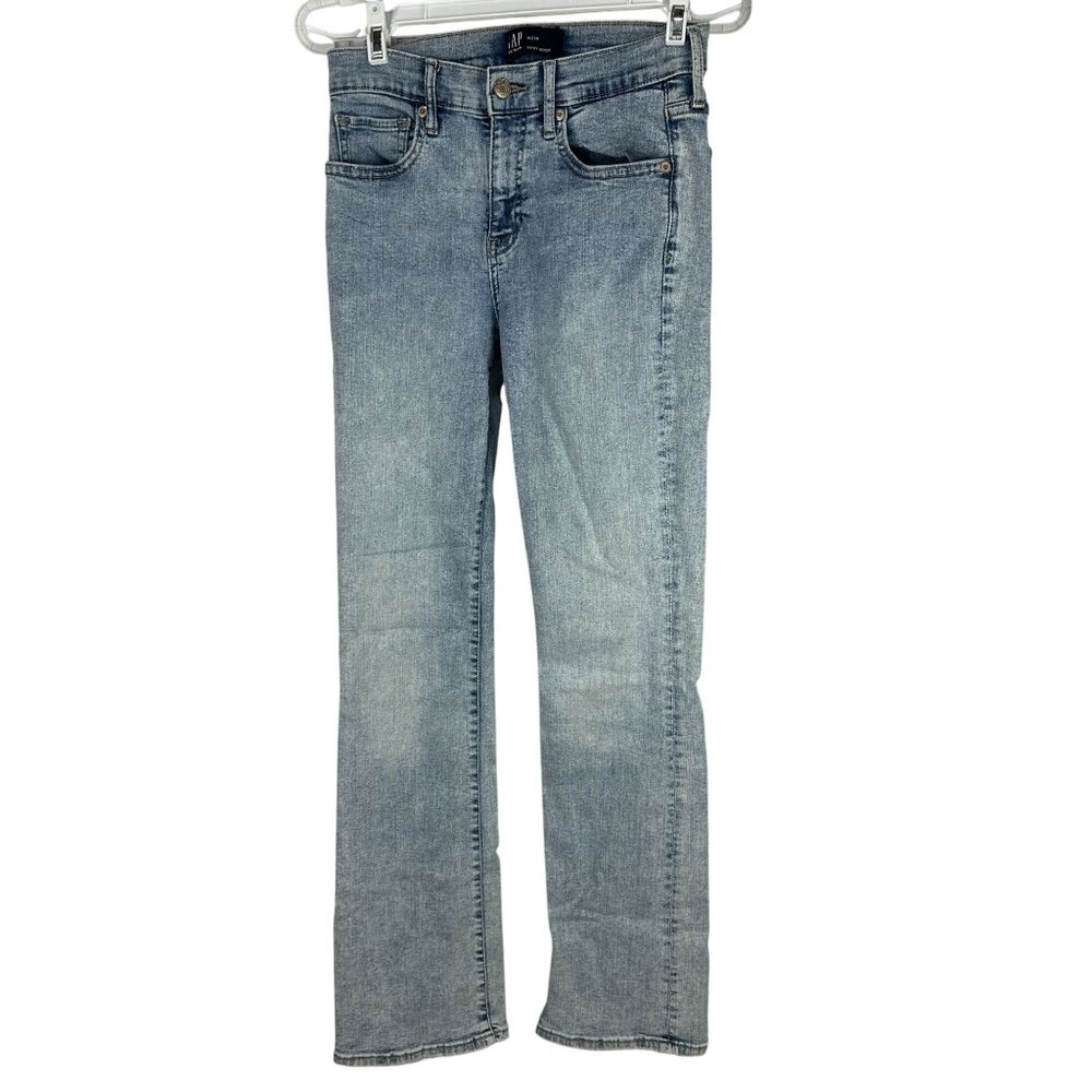 Gap Denim Baby Boot Light Wash Jeans 4/27R Womens Bootcut Comfortable Fit